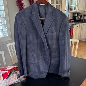 Peter Millar Navy Blue Plaid Blazer